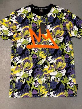 Switch Black Graffiti Graphic T Shirt Size X-Large Crown Streetwear NWT